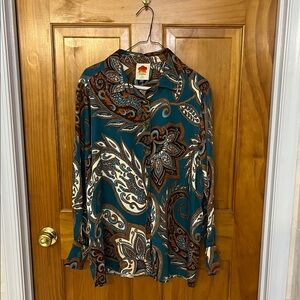 Farm Rio Paisley Pajama Top